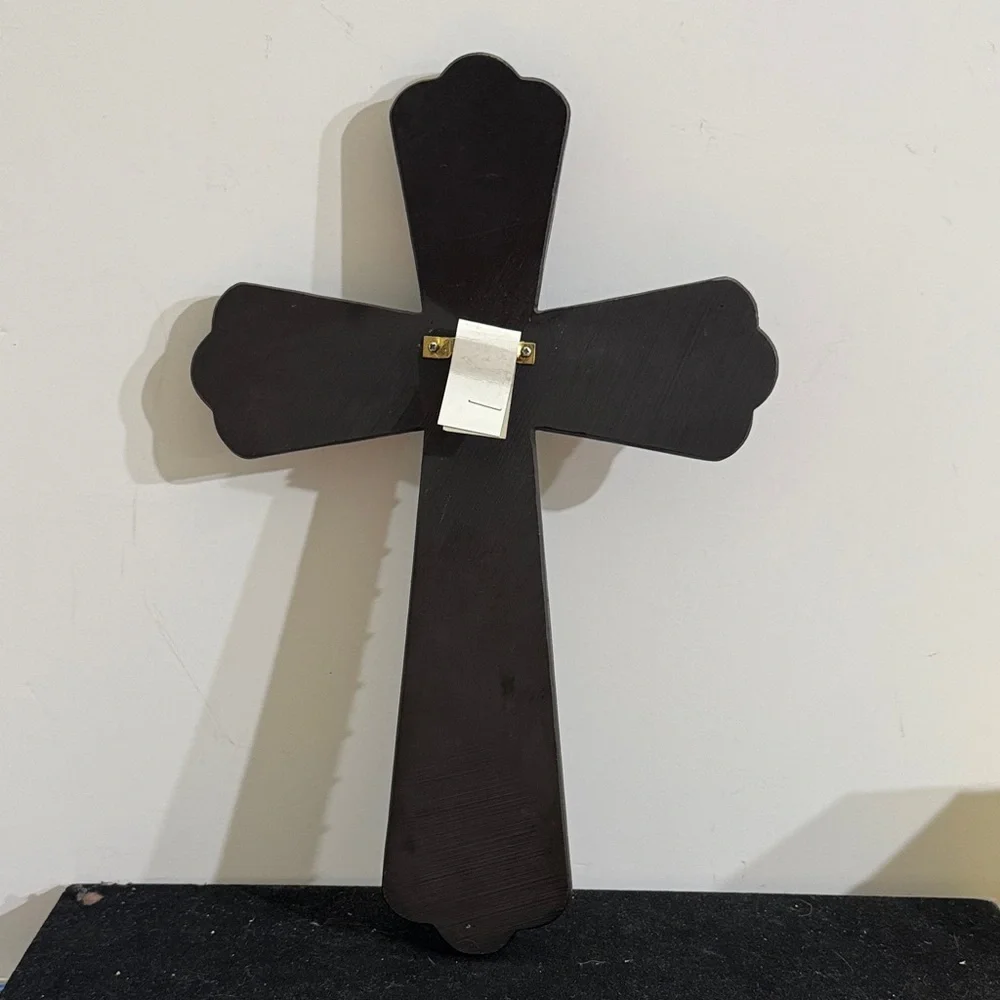 Rustic Brown and Black Wall Cross Decor